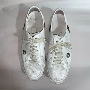 GUCCI size 12.5 men\'s ACE perforated leather sneakers Gucci Ace Perforated Interlocking G White Men main image 4